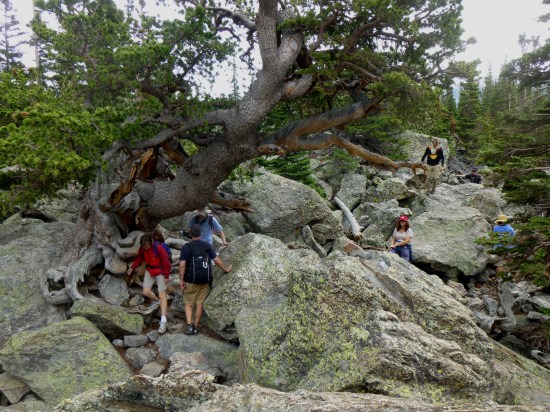 The tricky approach to Lake Haiyaha