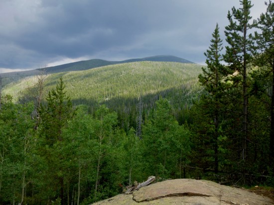 Storm clouds over Meadow Mountain