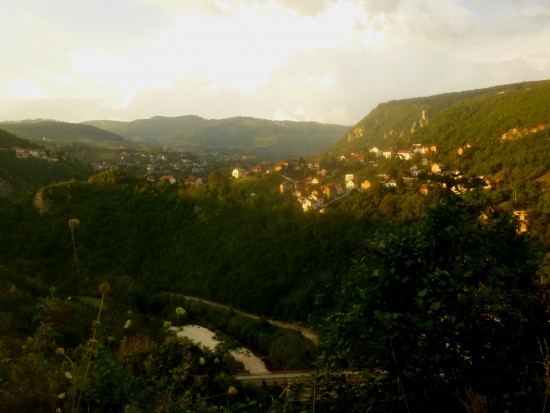 View of Miljacka Canyon from the south