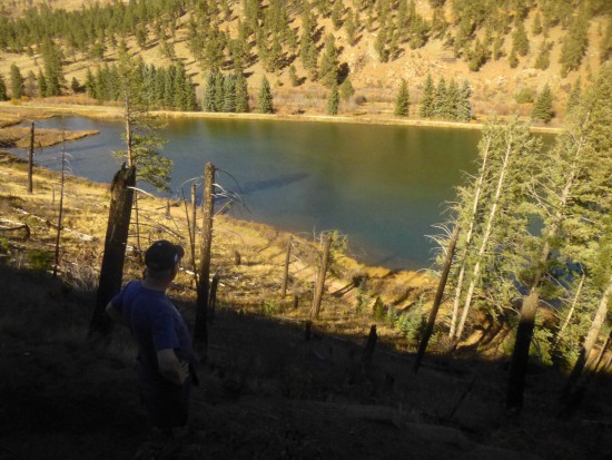 View of Pine Lake, at the final switchback