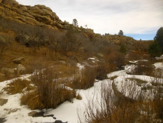 Looking up canyon from the bridge over Cherry Creek on the Inner Canyon Trail