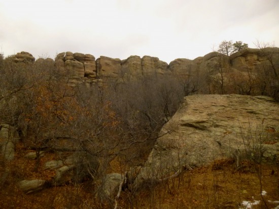 Canyon walls, composed largely of the park's iconic Castle Rock conglomerate
