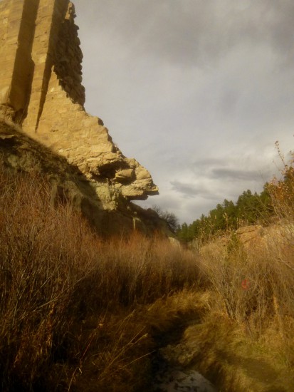 Remains of the Castlewood Canyon Dam, which collapsed in August 1933, sending a 15-foot wall of water rushing toward Denver