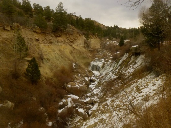 The falls in Castlewood Canyon