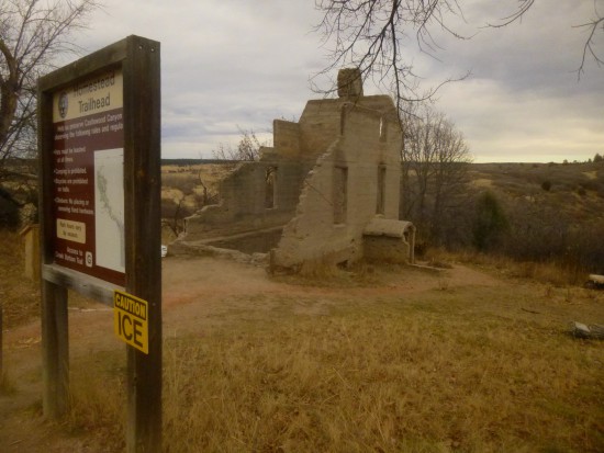 Patrick and Margaret Lucas' homestead in Castlewood Canyon, constructed in 1894