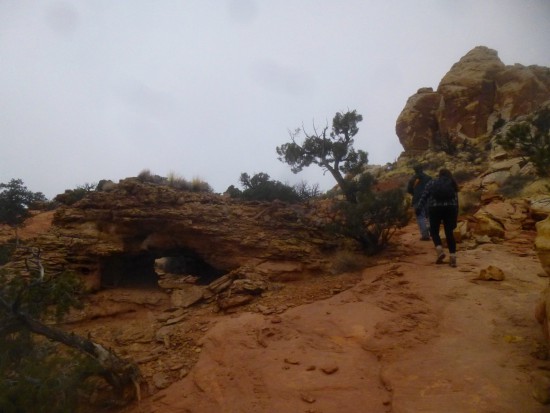 Small arch just before ascending the knob, Navajo Knobs Trail, Capitol Reef National Park