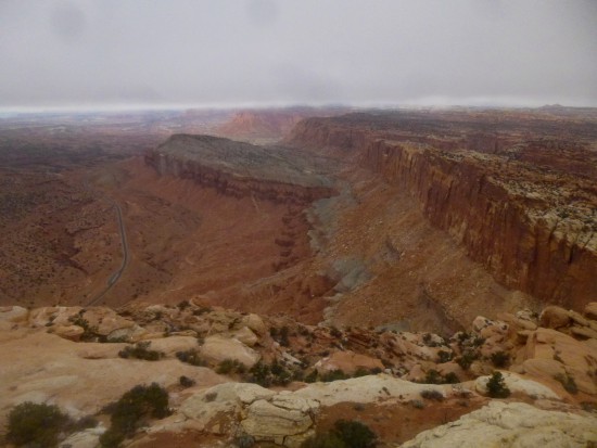Mummy Cliff, Meeks Mesa, Whiskey Flat, and Highway 24 from Navajo Knobs
