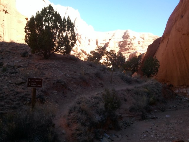 Beginning of box canyon route #1, Grand Parade Trail, Kodachrome Basin State Park