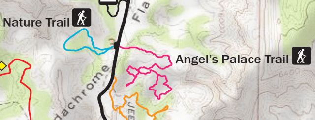 Map of Angel's Palace Trail, Kodachrome Basin State Park, clipped from official "Kodachrome Basin State Park Map and Guide," http://static.stateparks.utah.gov/docs/kbspNewsBrochure.pdf