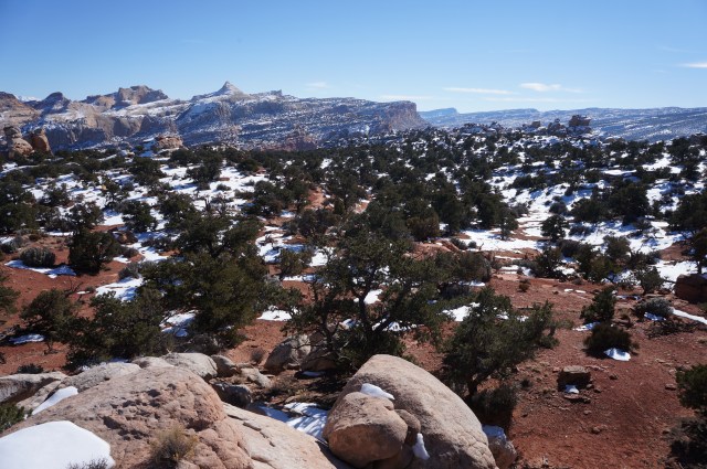 View southeast of Ferns Nipple (7,065') from Frying Pan Trail, Capitol Reef National Park
