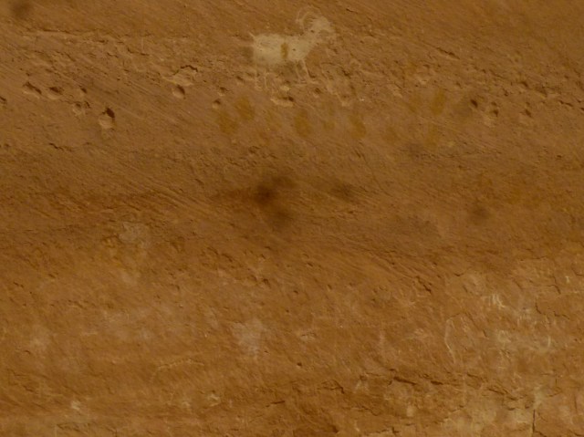 Bighorn sheep petroglyph, southeast wall of Kachina Bridge, Natural Bridges National Monument