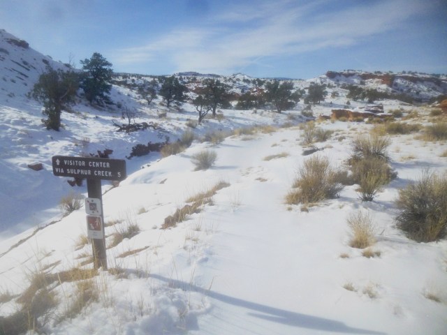 Trailhead, following the approach to Sulphur Creek