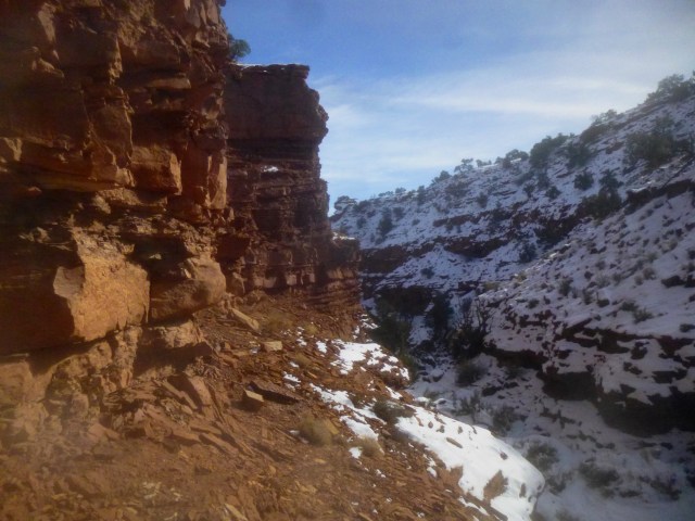 View from the shelf, looking back down canyon