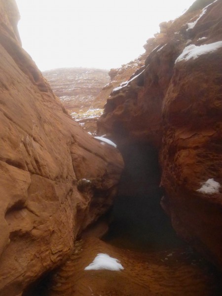 Plunge pool in the narrows section, Stair Canyon