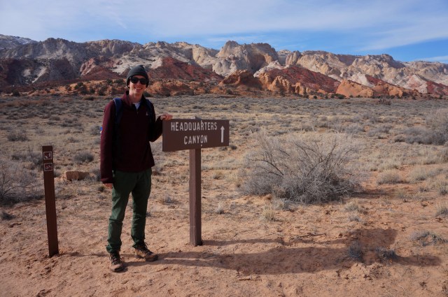 Me at the Headquarters Canyon trailhead