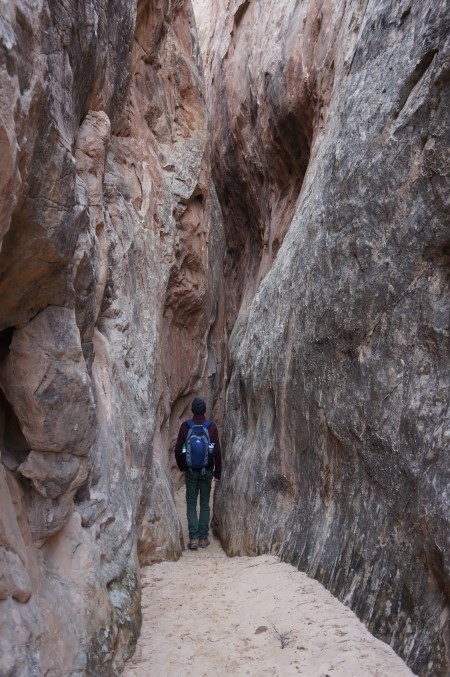 Entering the slot in Headquarters Canyon