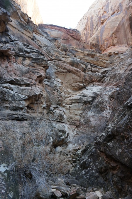 70-foot pouroff - this is the end of the road