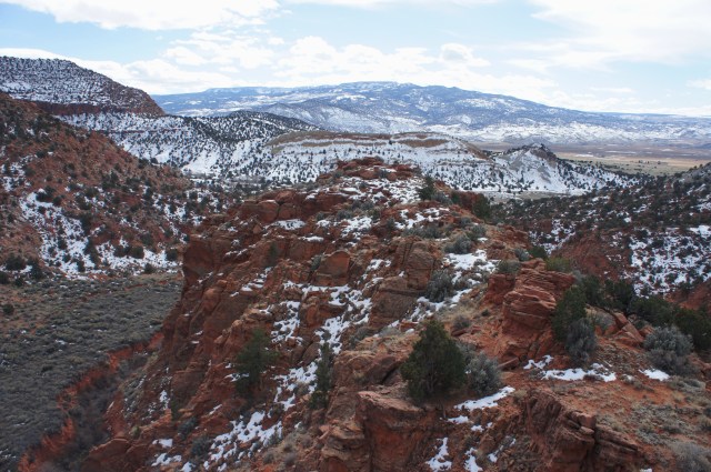 View from atop the first ridgeline, toward Boulder Mountain
