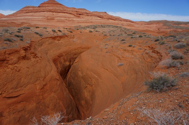 Above the upper slot, just before entry option #2