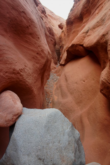 Looking back at the Maidenwater Canyon narrows