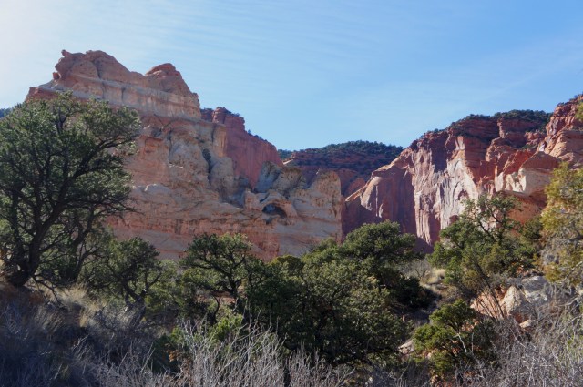 Double arch, as seen from the access point to the main Red Canyon drainage