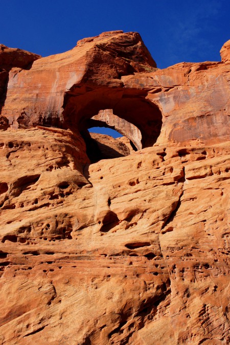 Cheerios Double Arch, Upper Muley Twist Canyon, Capitol Reef National Park