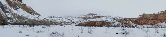 Panorama of oxbow in Fremont River, Capitol Reef National Park