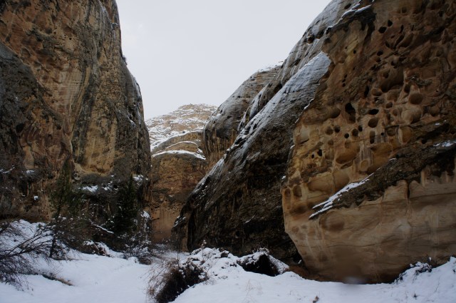 Small box canyon off Highway 24 known to locals as "Party Canyon", Capitol Reef National Park