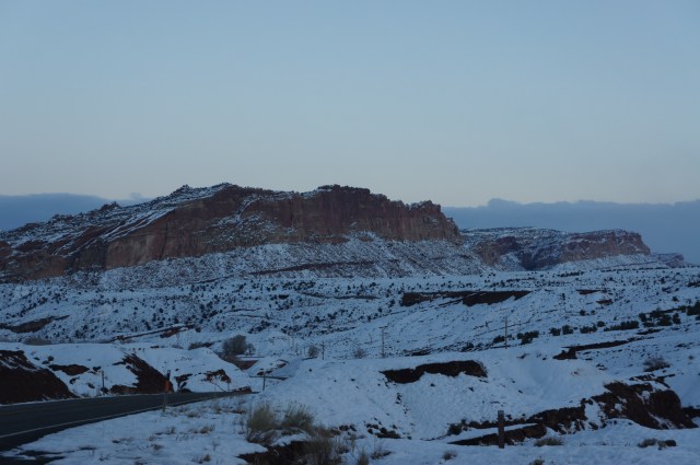 Sunset on the Waterpocket Fold from Highway 24