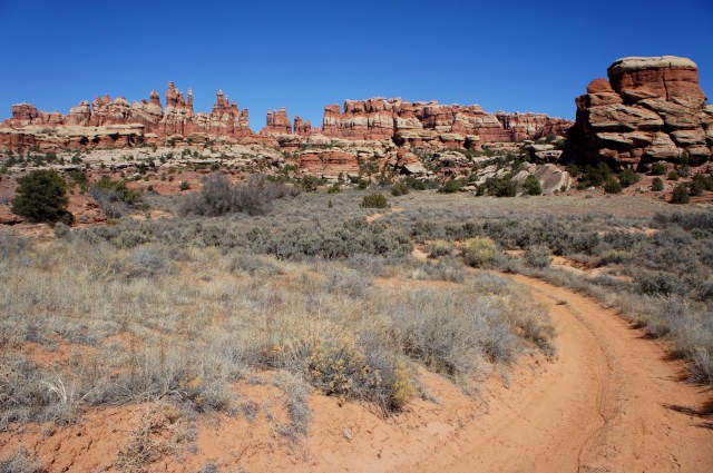 View north of The Needles from the jeep road