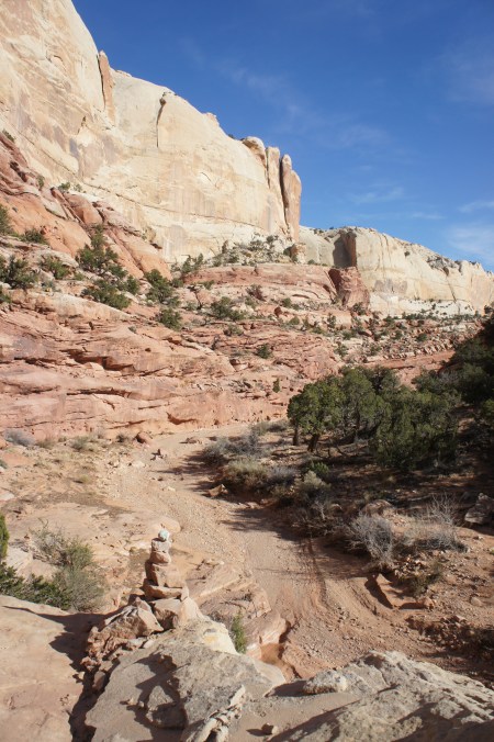 Ascent out of Lower Muley Twist Canyon on the Post Cut-off route