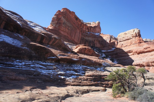Approaching the saddle from Big Spring Canyon