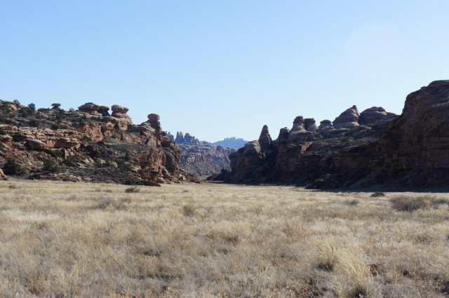 View down Cyclone Canyon from the Confluence Overlook Trail, Needles District, Canyonlands National Park