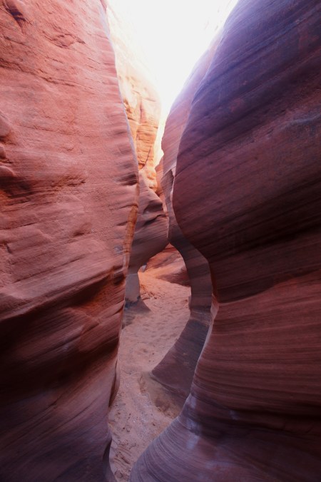 Peekaboo Gulch just before it opens up a first time