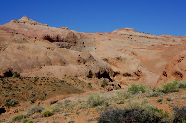 Southern entrance to Halls Creek Narrows from the Halls Divide route, Capitol Reef National Park