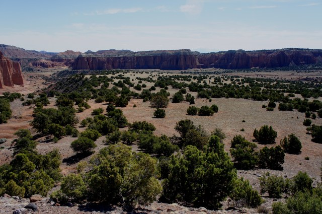 Looking southeast across Upper Cathedral Valley