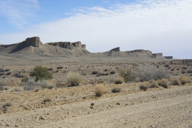 Cliffs of Mancos shale just outside Capitol Reef National Park on the Burr Trail