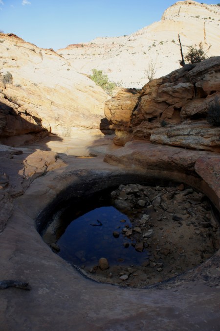The Tanks, nearly dry as of April 2015, Capitol Reef National Park