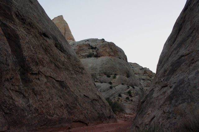 Heading back to the trailhead through Capitol Gorge