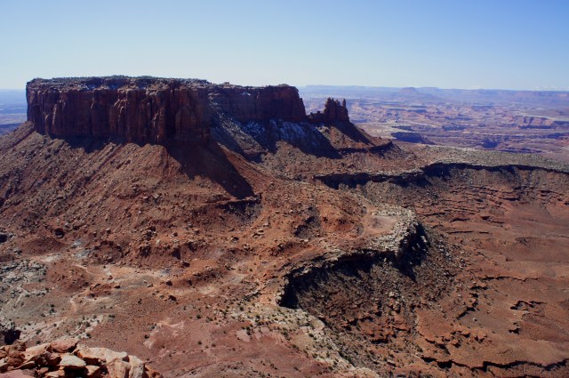 Junction Butte, with The Maze in the distance, from the end of the Grand View Point Trail