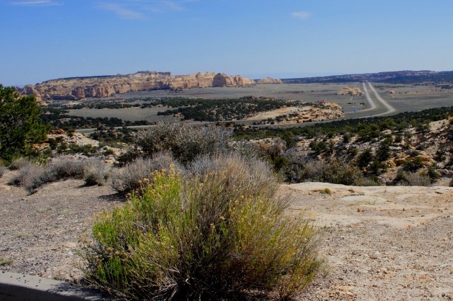 View east of Locomotive Point and I-70 from Ghost Rock rest area