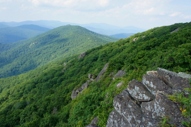 View of Marys Rock from The Pinnacle, along the Appalachian Trail, Shenandoah National Park