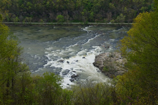 Sandstone Falls Overlook, New River Gorge National Scenic River, April 2015