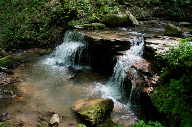 4-foot waterfall along the Big Branch Trail