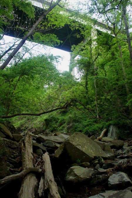 GW Parkway over Donaldson Run, along the Potomac Heritage Trail