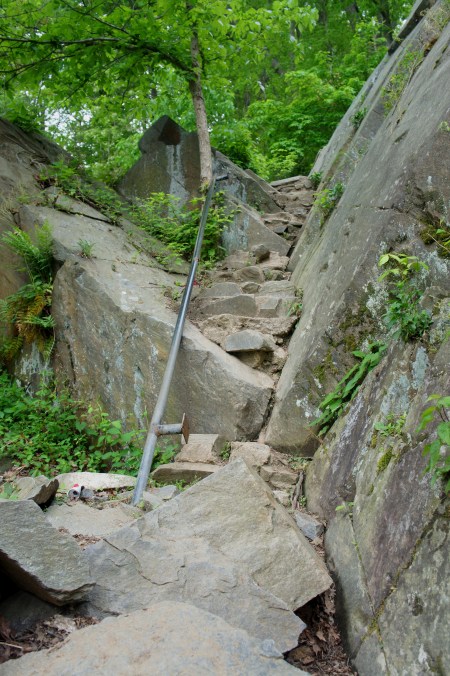 Strenuous climb beyond Gulf Branch, Potomac Heritage Trail