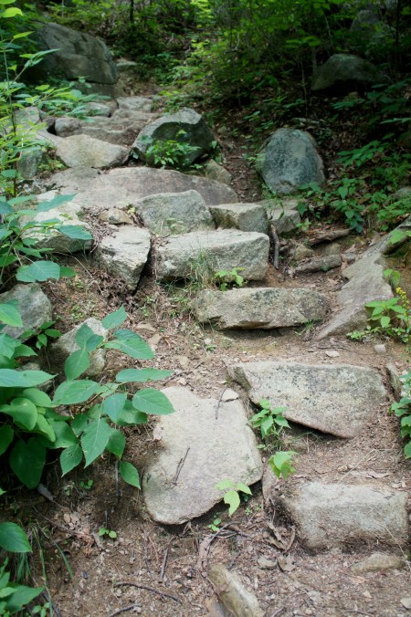 Steep descent to Hazel Falls