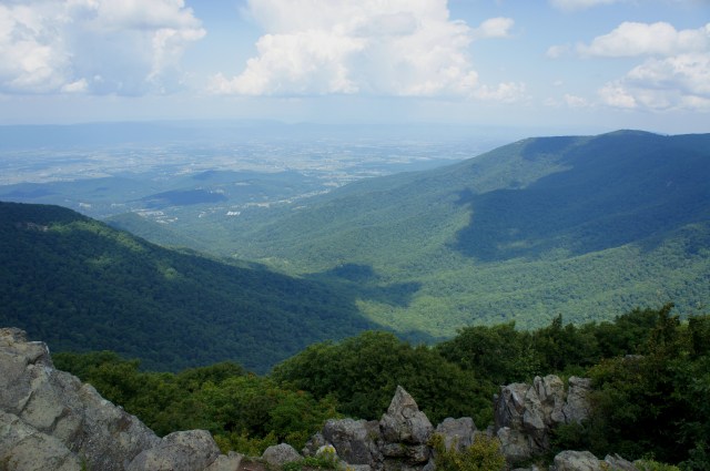 Timber Hollow and the Shenandoah Valley from Hawksbill, Shenandoah National Park