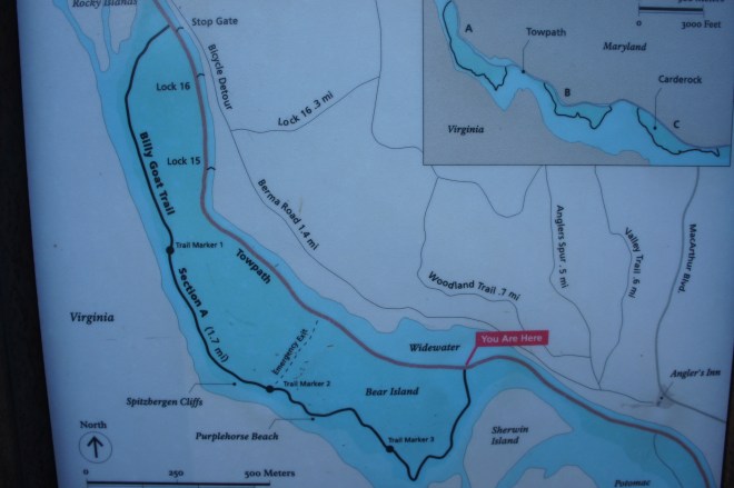 Trail map, Billy Goat Trail