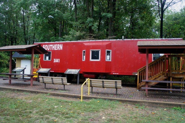 Old caboose at Bluemont Junction, W&OD Trail